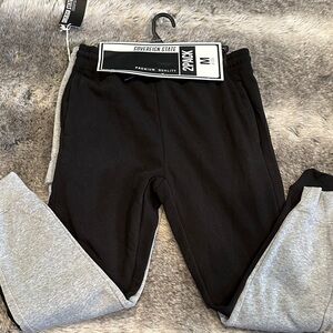 Mens Black and Gray Jogger Pants - 2 Pack